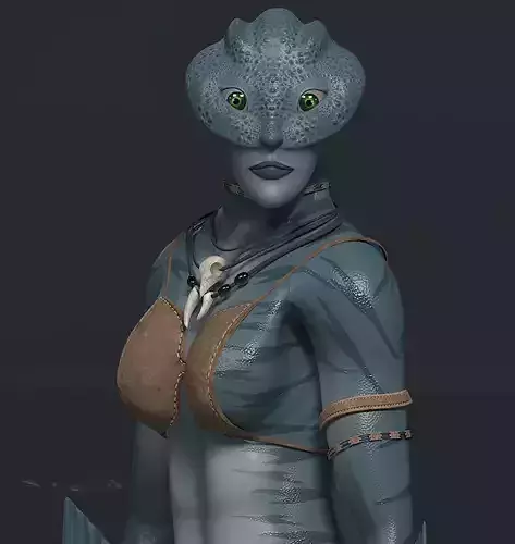 Avatar mermaid concept art Low-poly 3D model