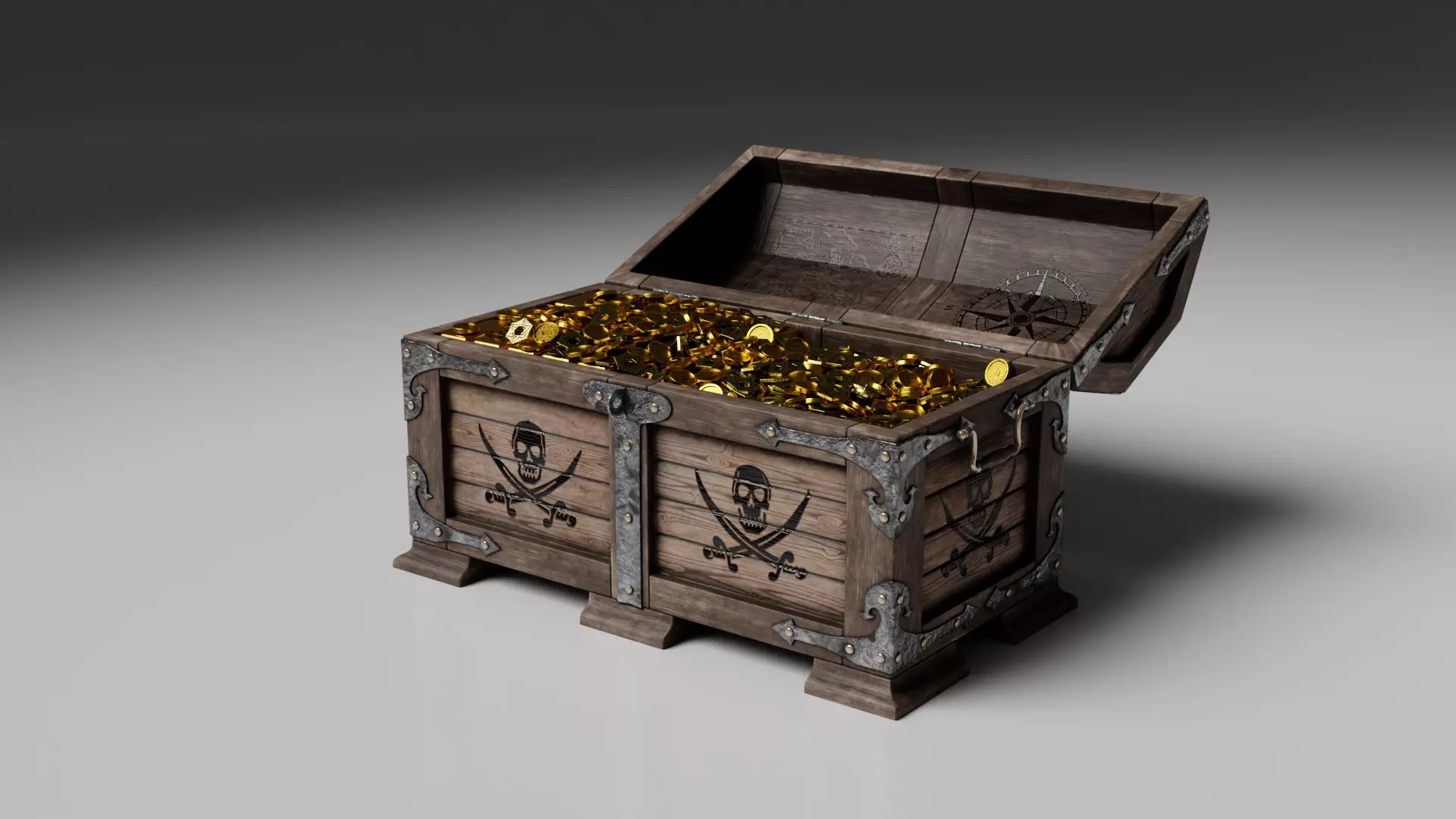 Chest Pirates Gold 3D model
