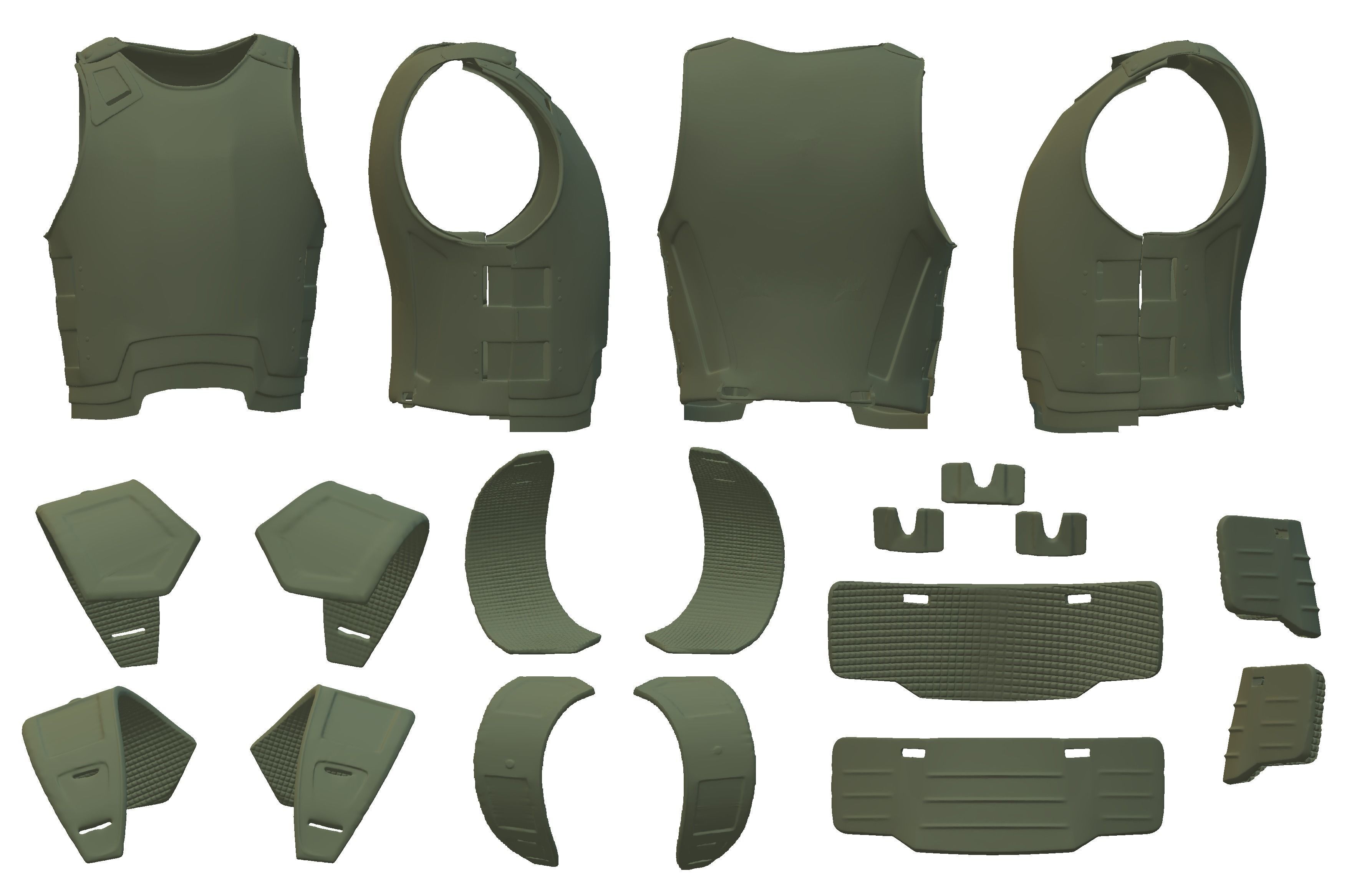 3d Print Model M3 Colonials Marine Aliens Armor and helmet  3D print model_1