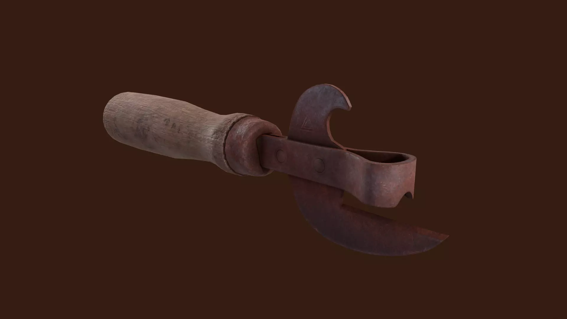 Can opener Low-poly 3D model_0