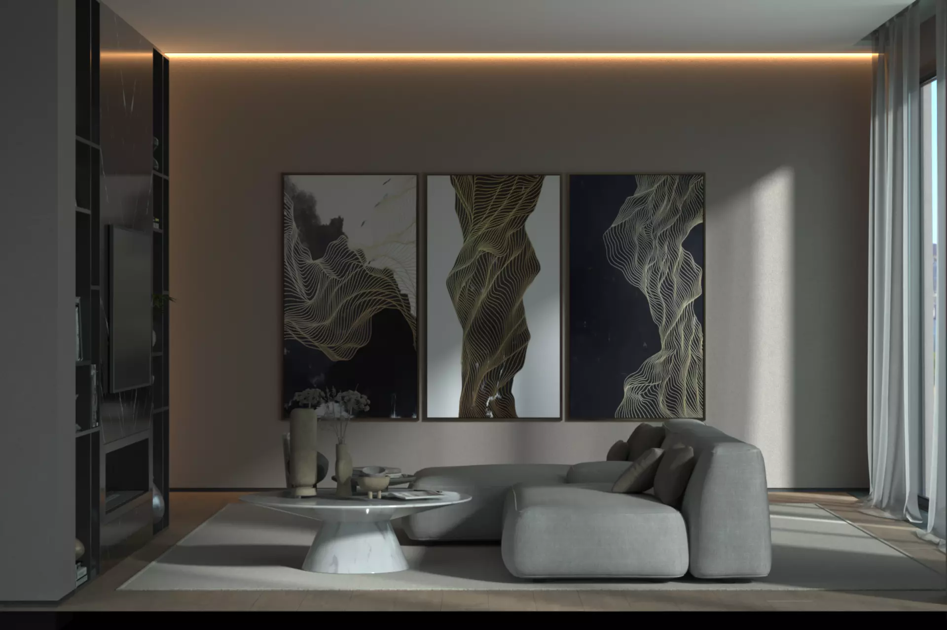 Simple interior design Free 3D model