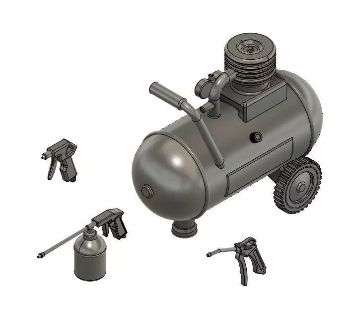 1-35 Scale Diorama Compressor Set 3D print model