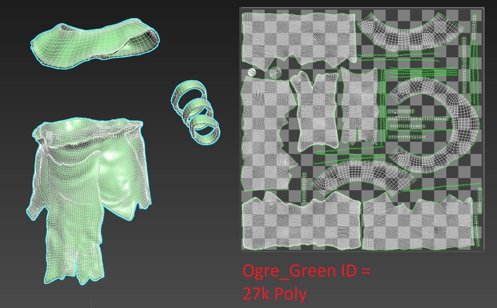 Ogre Troll Giant Warrior Monster Low-poly 3D model_13