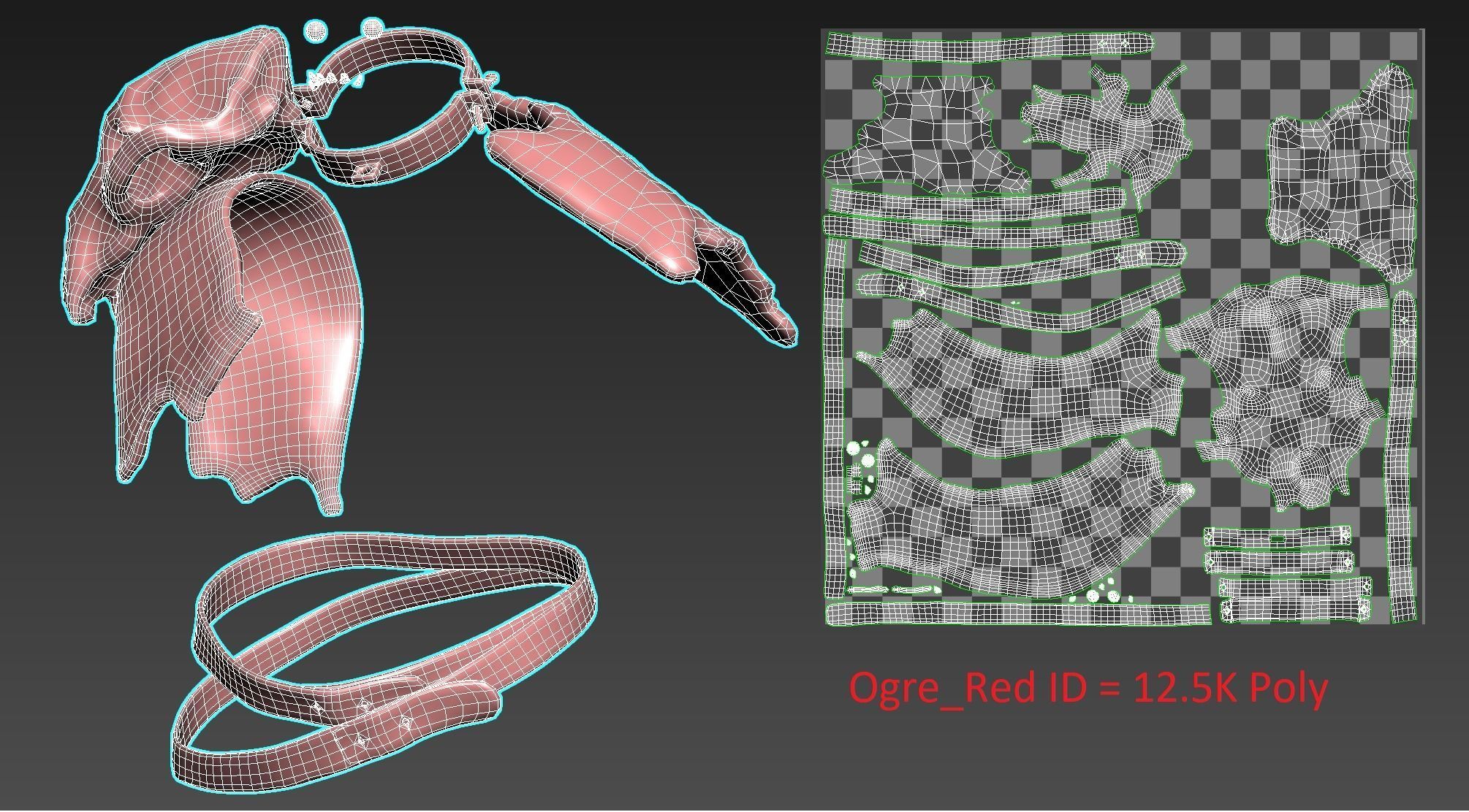 Ogre Troll Giant Warrior Monster Low-poly 3D model_12