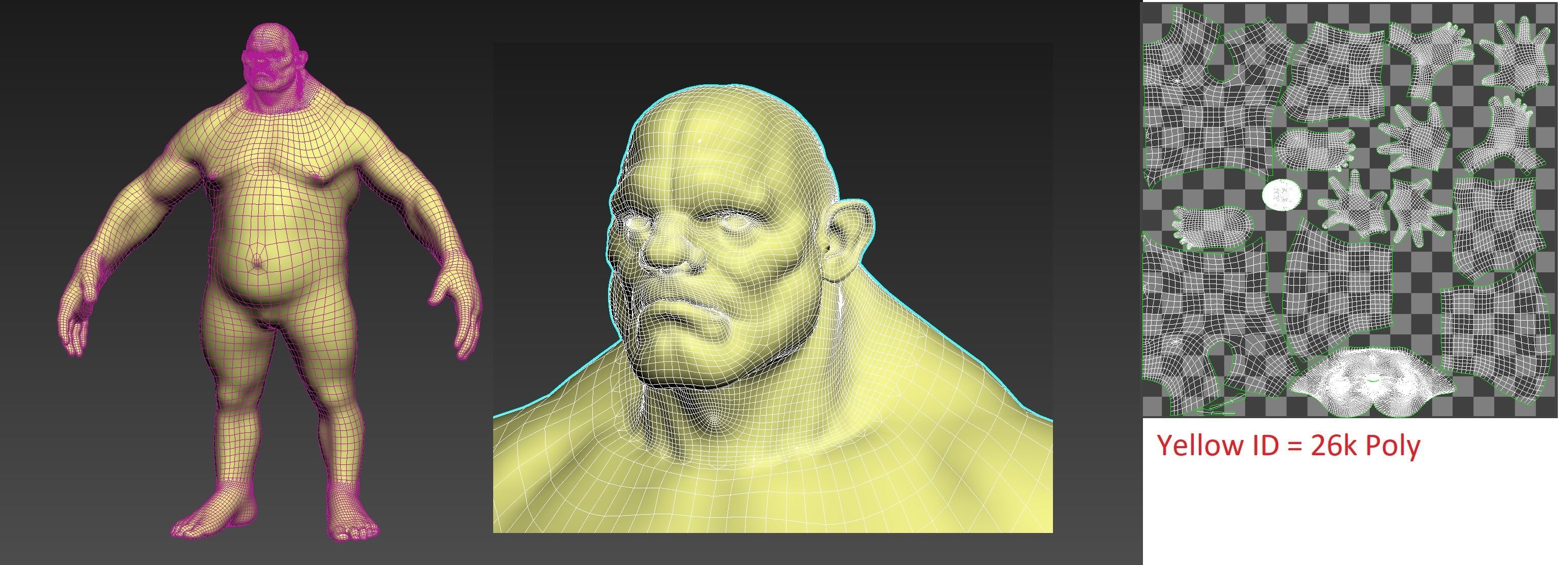 Ogre Troll Giant Warrior Monster Low-poly 3D model_15