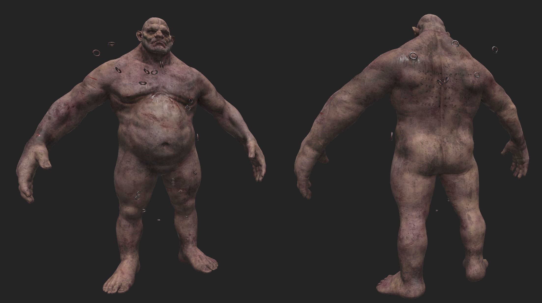 Ogre Troll Giant Warrior Monster Low-poly 3D model_8