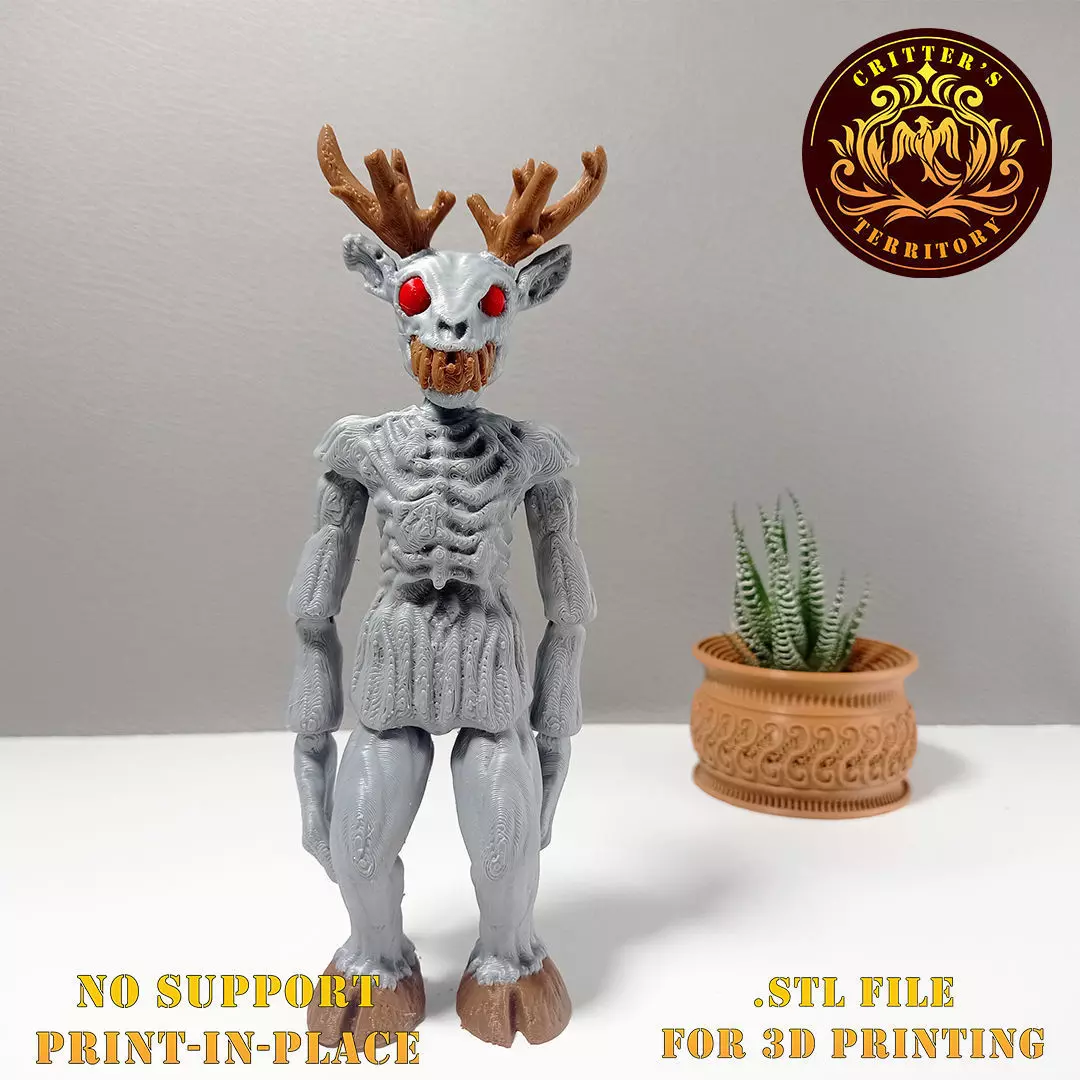 FLEXI WENDIGO HALLOWEEN SPECIAL PRINT IN PLACE NO SUPPORT 3D print model