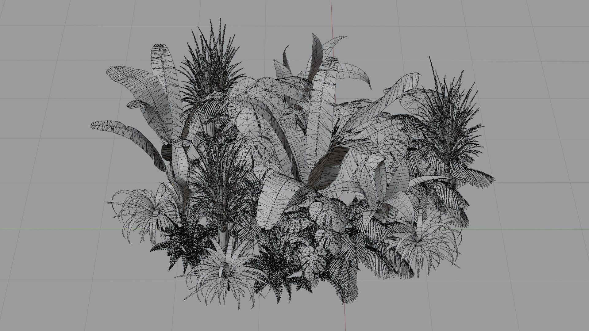  Tropical plants collection Low-poly 3D model_8