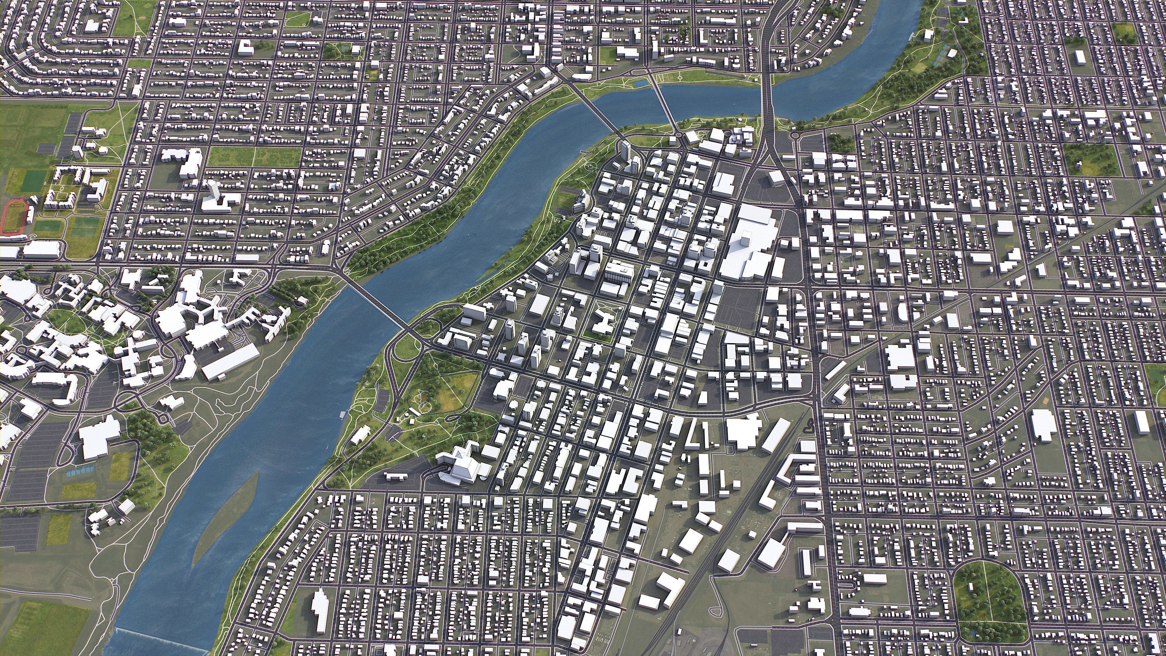 Saskatoon - 3D Model Low-poly 3D model_3