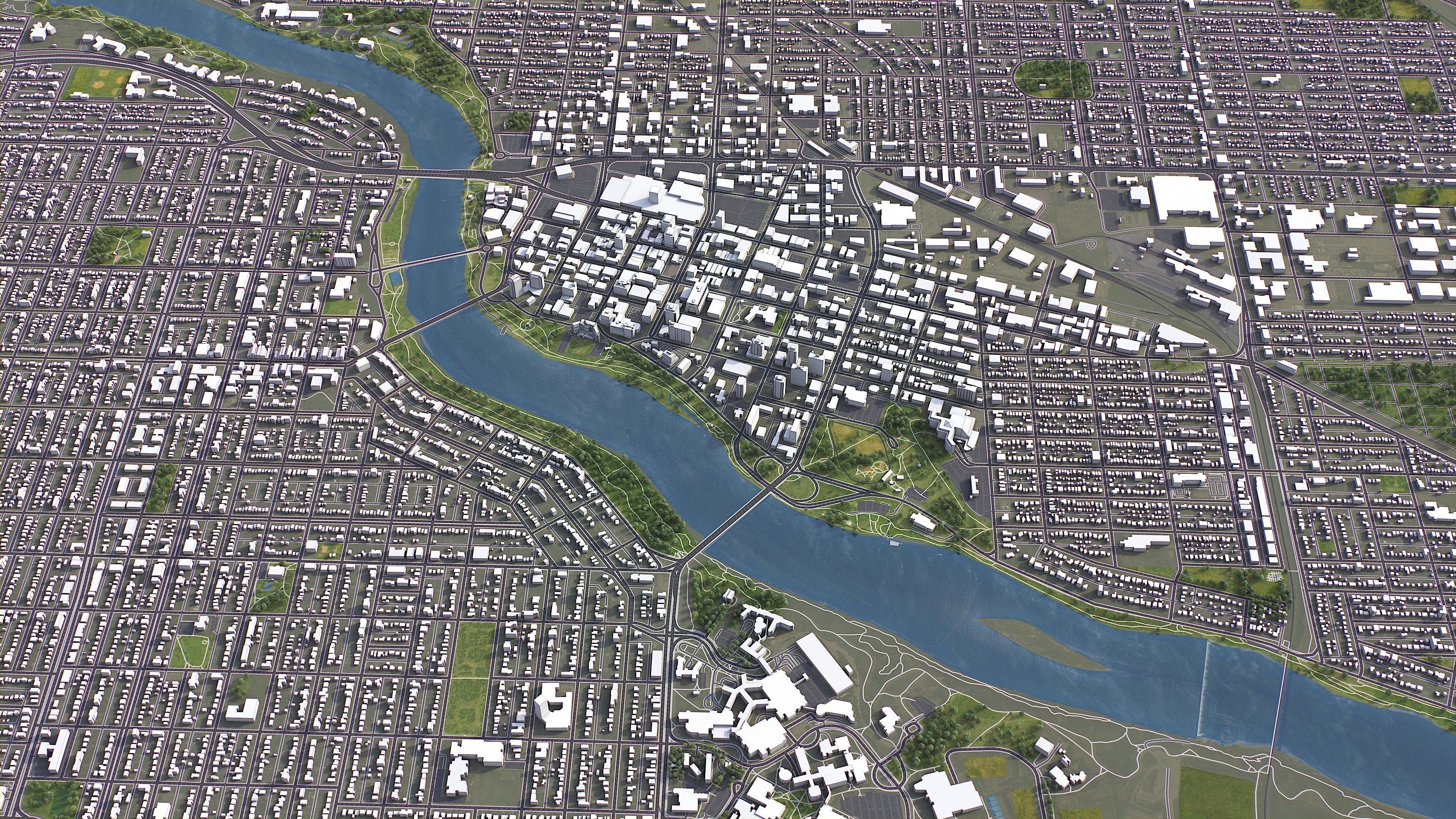 Saskatoon - 3D Model Low-poly 3D model_4