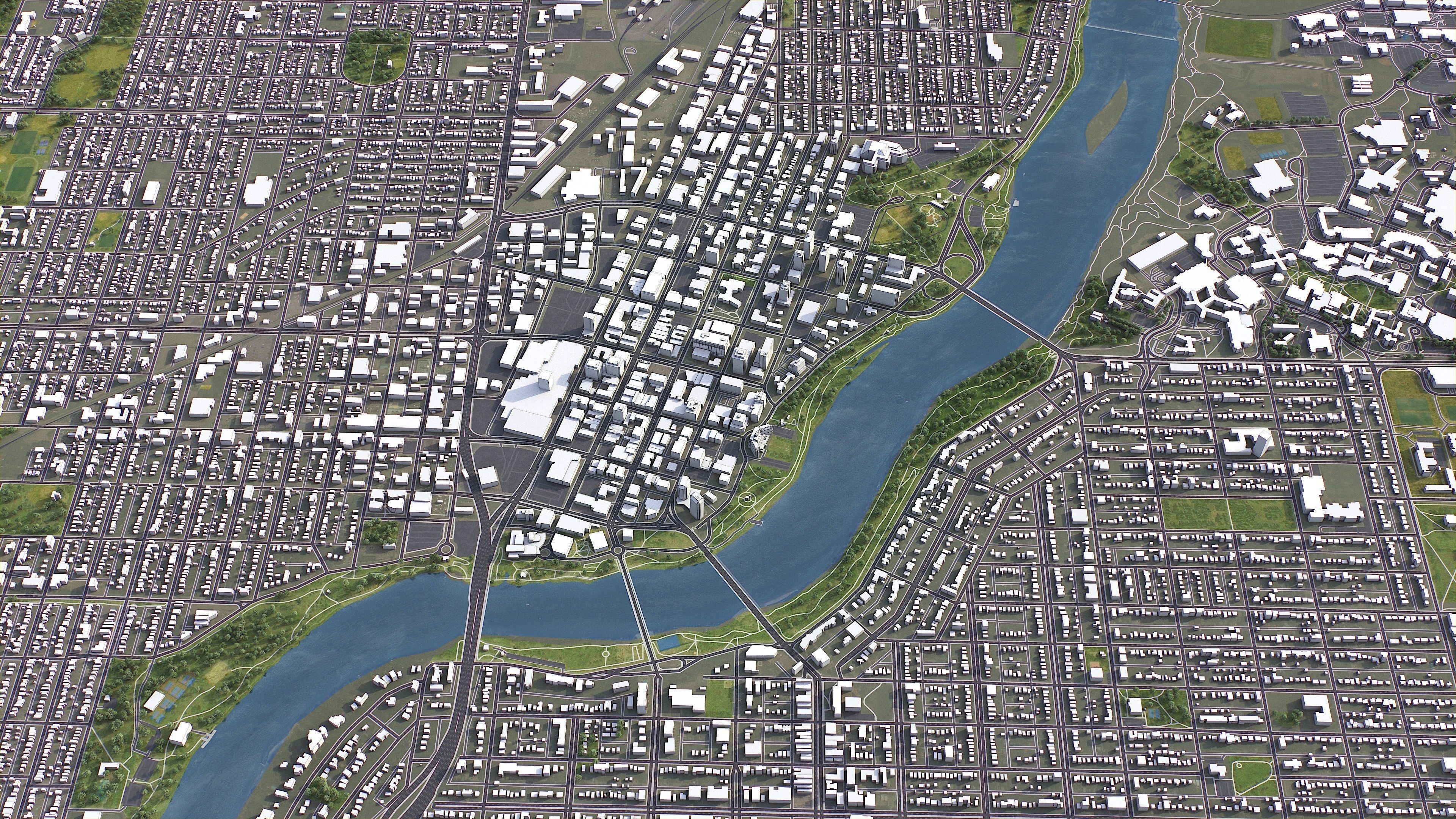 Saskatoon - 3D Model Low-poly 3D model_1