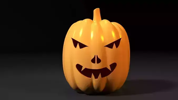 Scary halloween pumpkin 3D print model