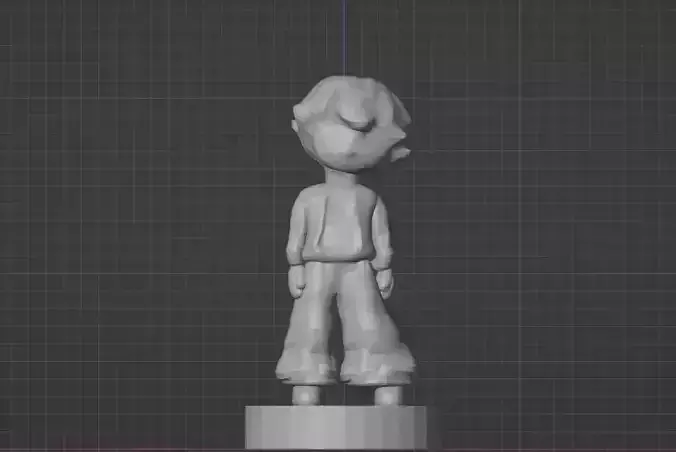 Anime style boy and girl 3d print