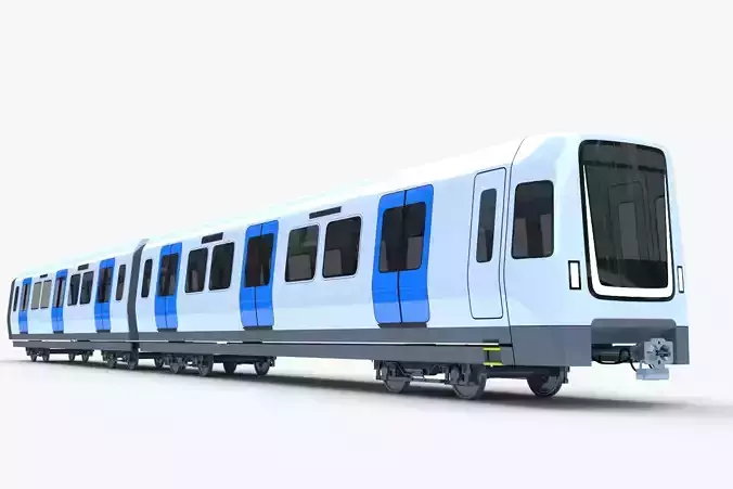 Stockholm metro train 3D model