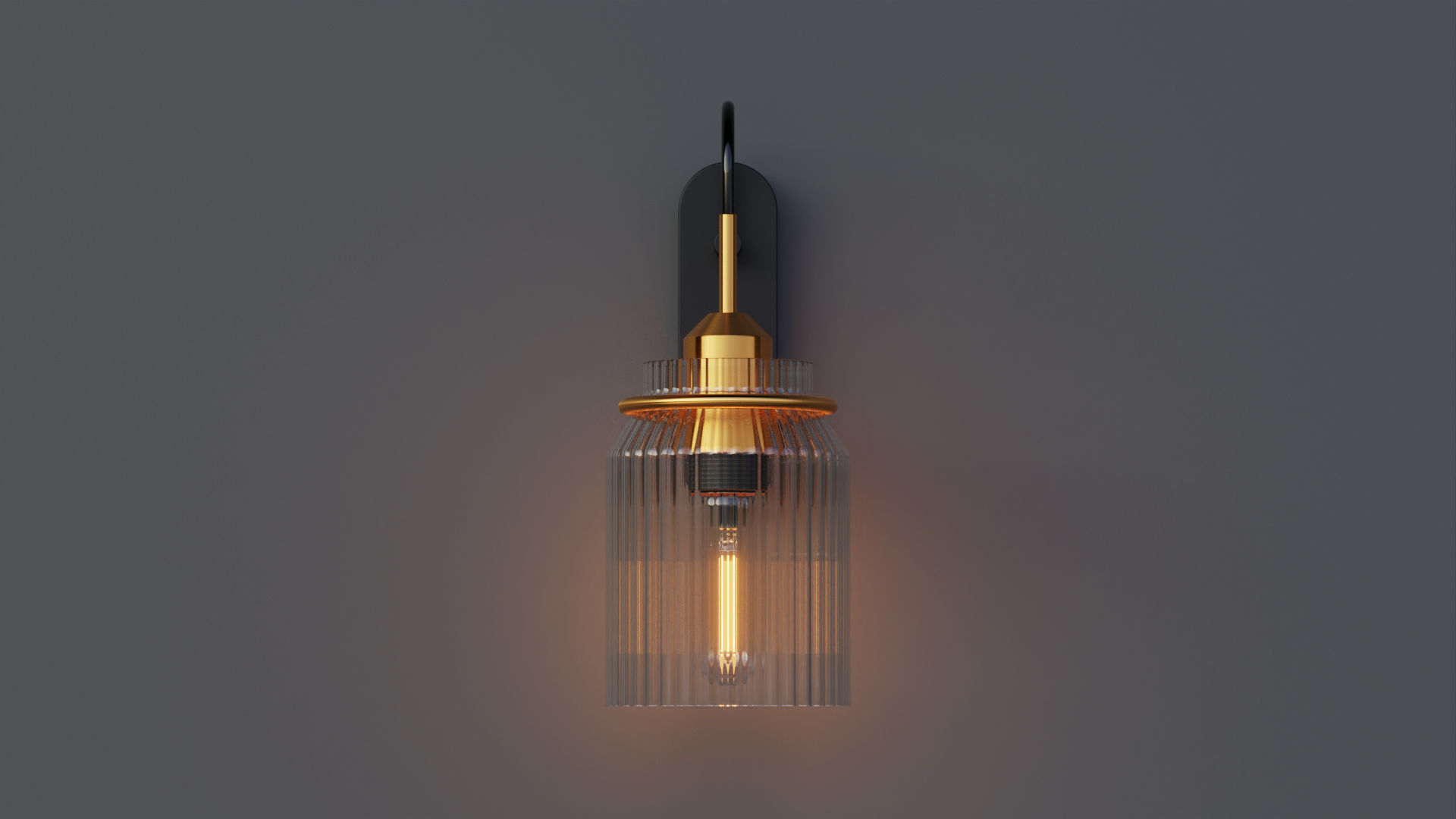 Funnel Wall Lamp 3D model_1