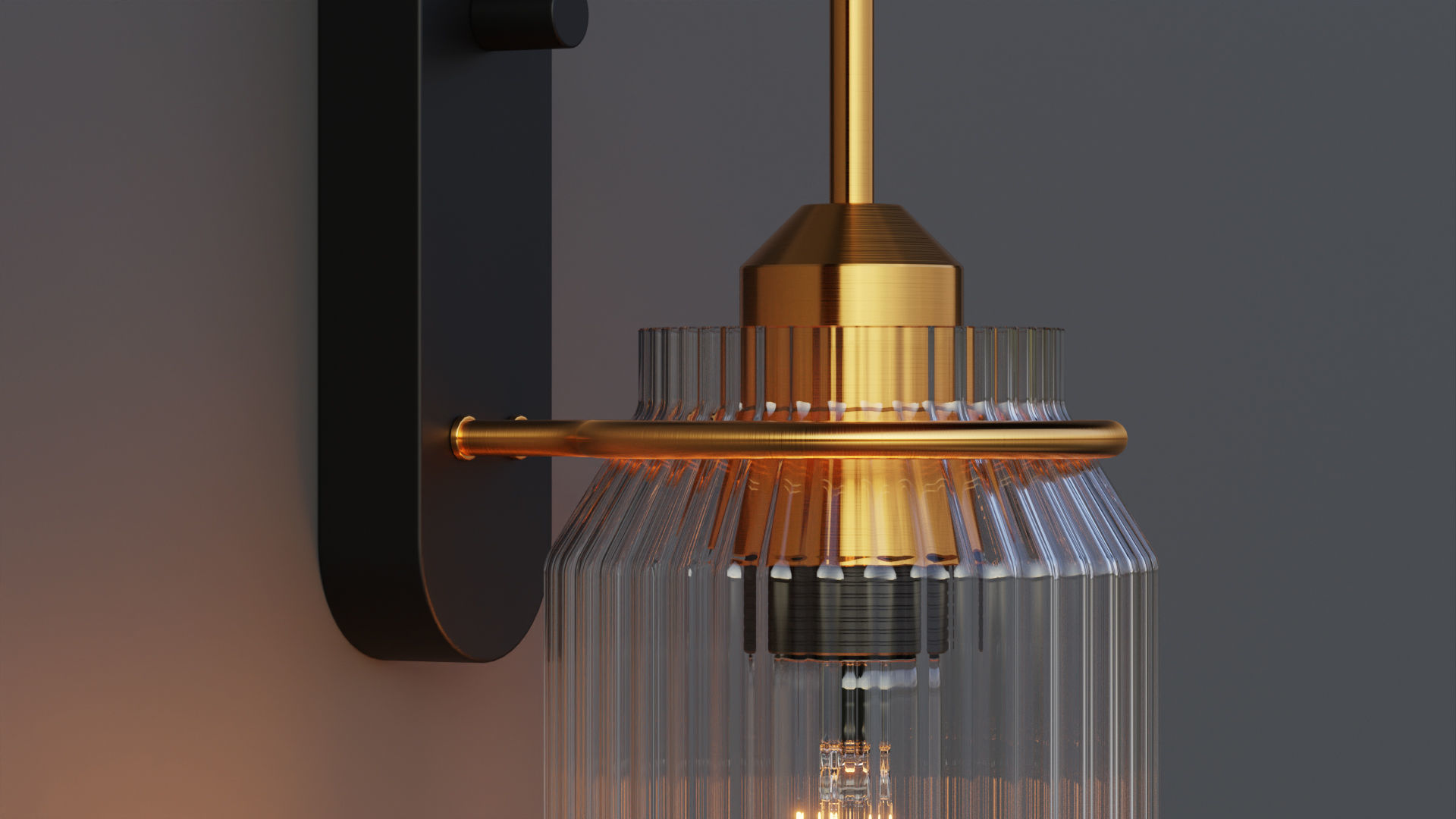 Funnel Wall Lamp 3D model_4
