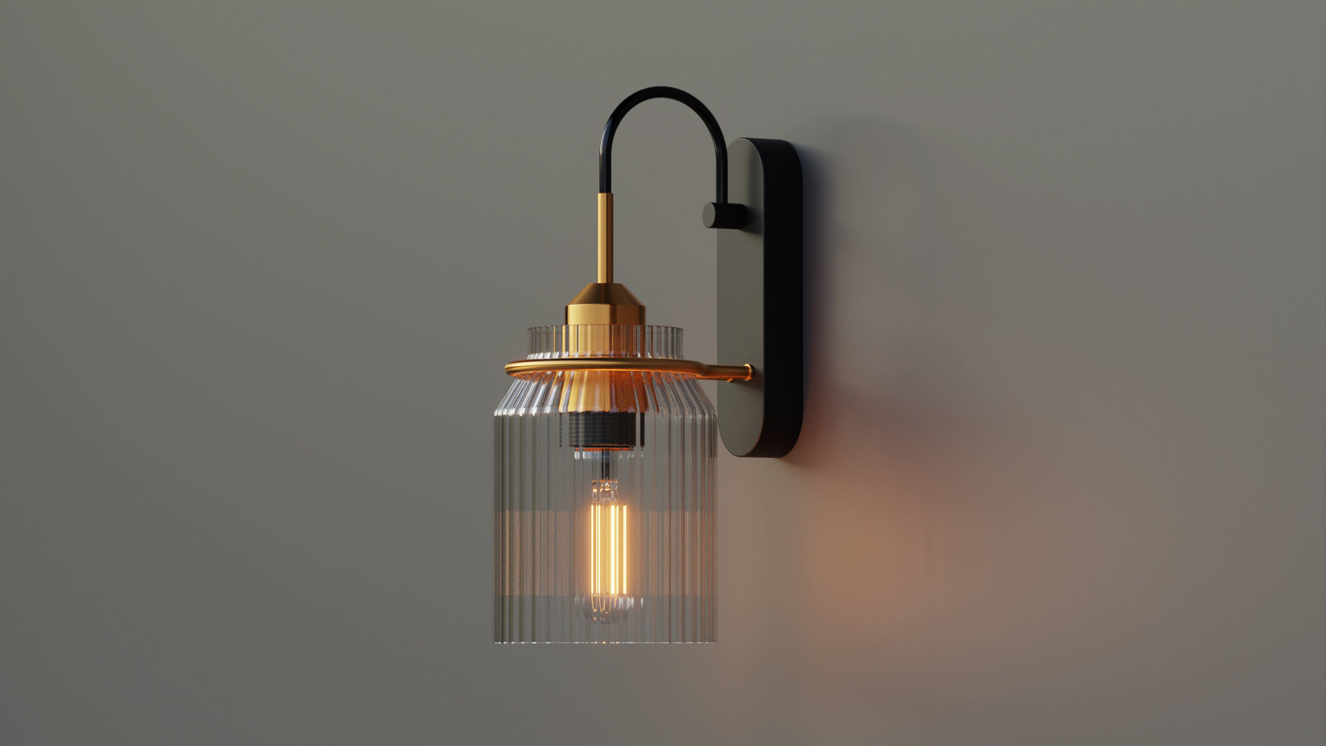 Funnel Wall Lamp 3D model_2