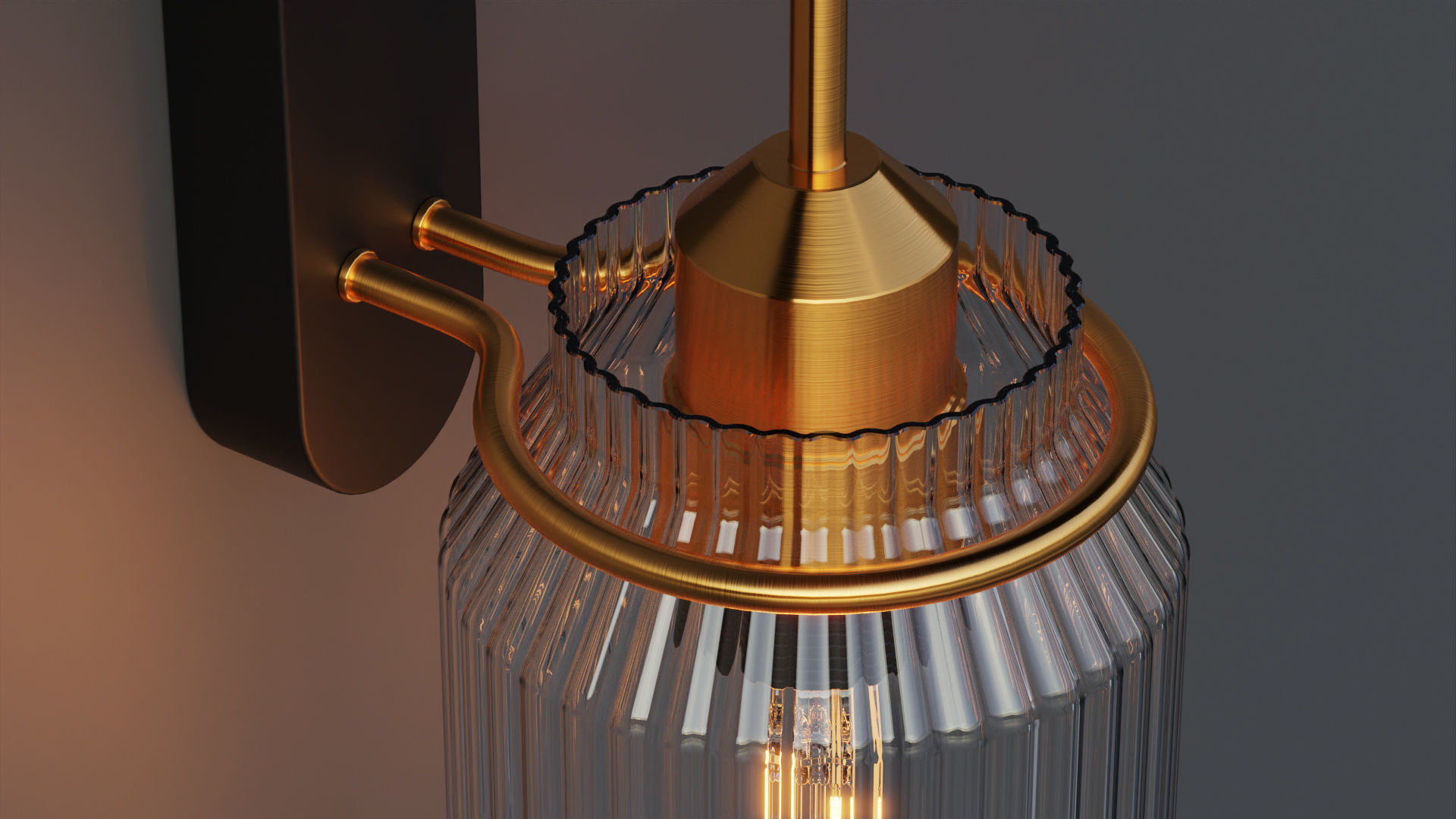 Funnel Wall Lamp 3D model_6