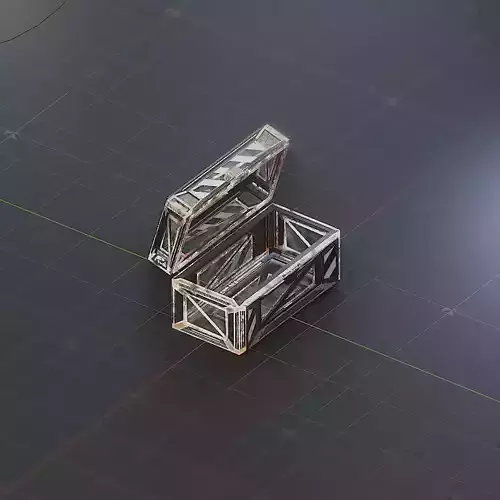 Sci-Fi Crate Box Container  Sci Fi  Object Space  030 Low-poly 3D model