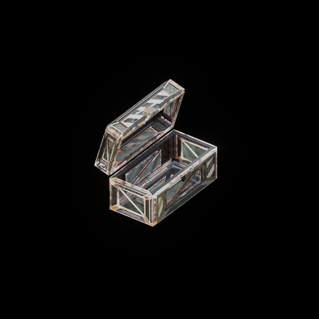 Sci-Fi Crate Box Container  Sci Fi  Object Space  030 Low-poly 3D model_1