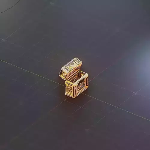 Sci-Fi Crate Box Container  Sci Fi  Object Space  029 Low-poly 3D model