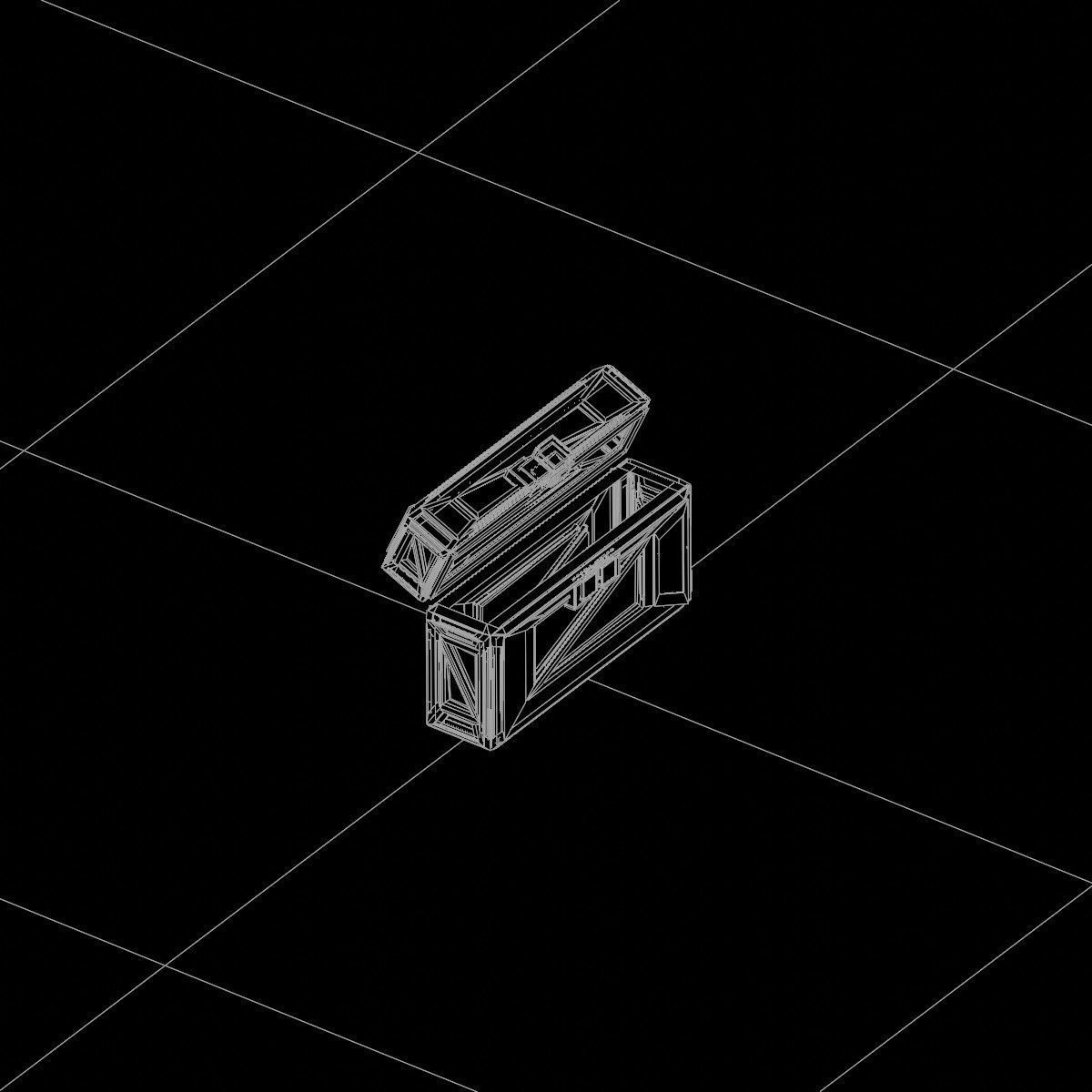 Sci-Fi Crate Box Container  Sci Fi  Object Space  028 Low-poly 3D model_3