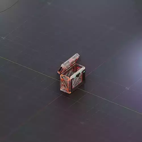 Sci-Fi Crate Box Container  Sci Fi  Object Space  027 Low-poly 3D model
