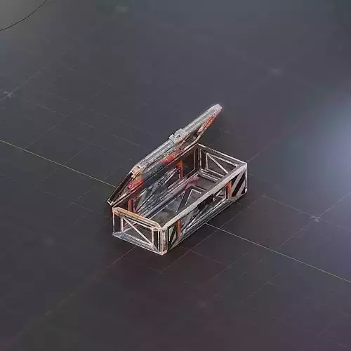 Sci-Fi Crate Box Container  Sci Fi  Object Space  026 Low-poly 3D model