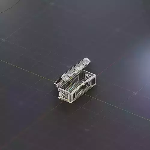 Sci-Fi Crate Box Container  Sci Fi  Object Space  024 Low-poly 3D model