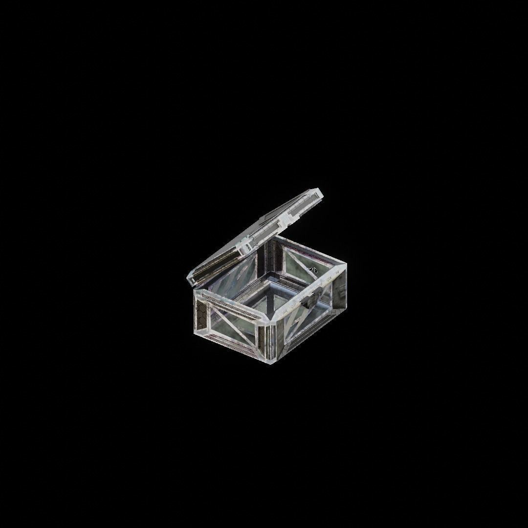 Sci-Fi Crate Box Container  Sci Fi  Object Space  022 Low-poly 3D model_1