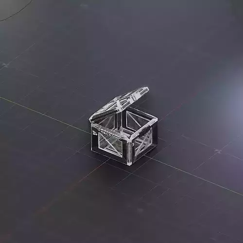 Sci-Fi Crate Box Container  Sci Fi  Object Space  020 Low-poly 3D model