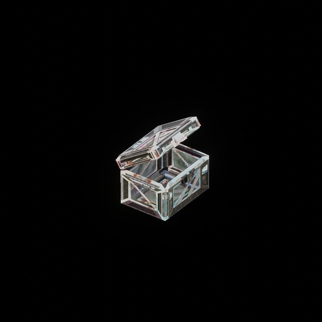Sci-Fi Crate Box Container  Sci Fi  Object Space  019 Low-poly 3D model_2