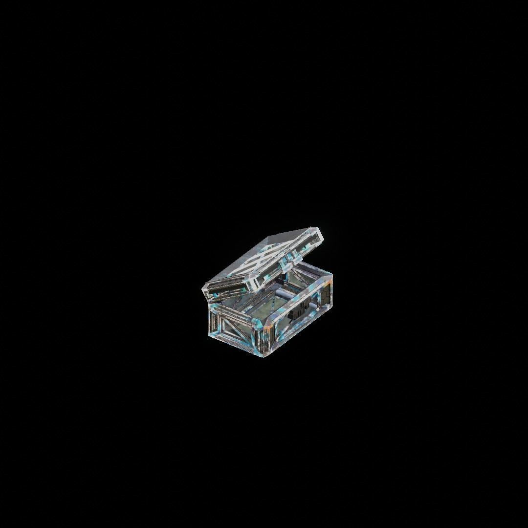 Sci-Fi Crate Box Container  Sci Fi  Object Space  018 Low-poly 3D model_2