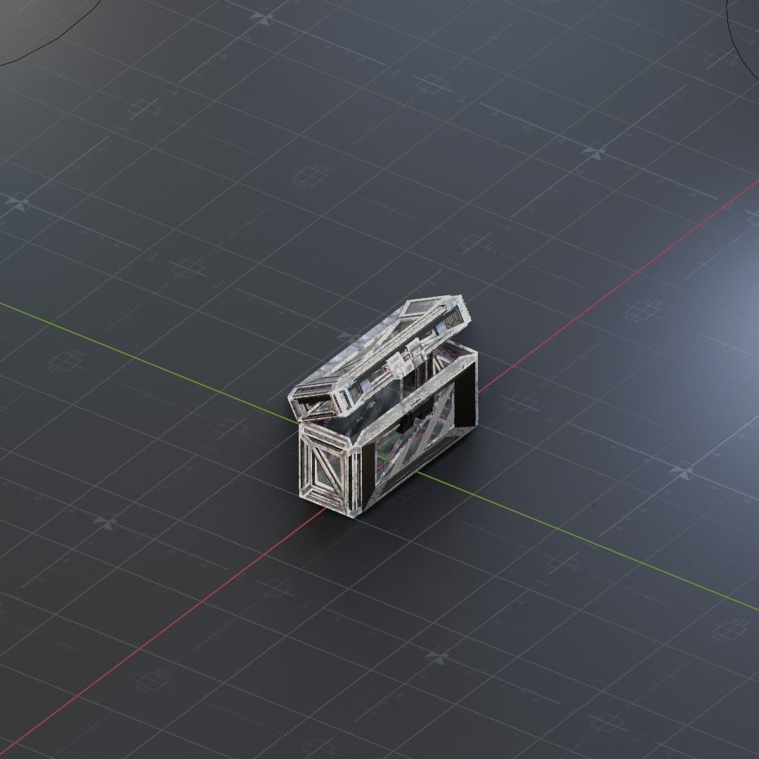 Sci-Fi Crate Box Container  Sci Fi  Object Space  017 Low-poly 3D model_1
