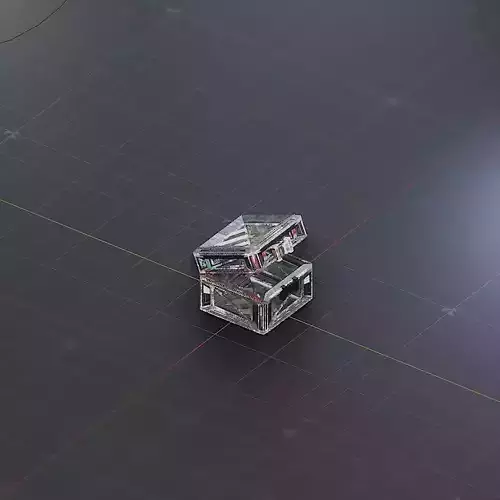 Sci-Fi Crate Box Container  Sci Fi  Object Space  015 Low-poly 3D model