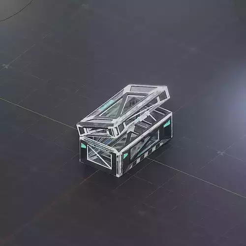 Sci-Fi Crate Box Container  Sci Fi  Object Space  014 Low-poly 3D model