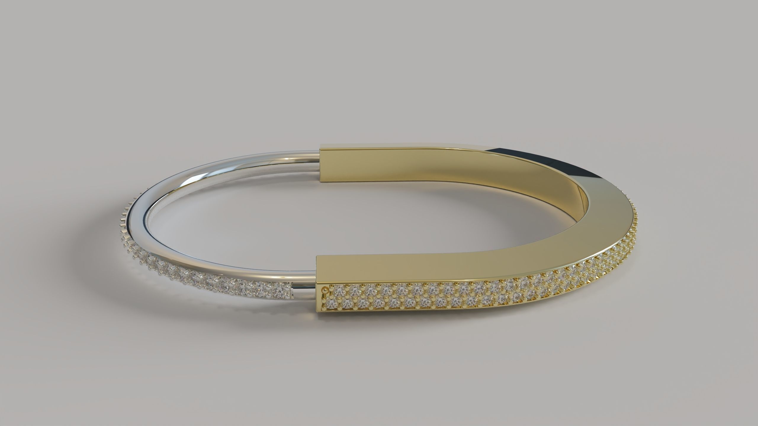 bracelet lock 3D print model_1