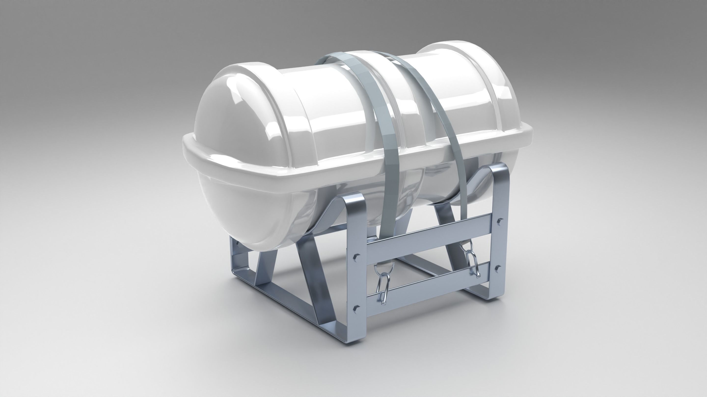 Liferaft with Stand 3D model_7