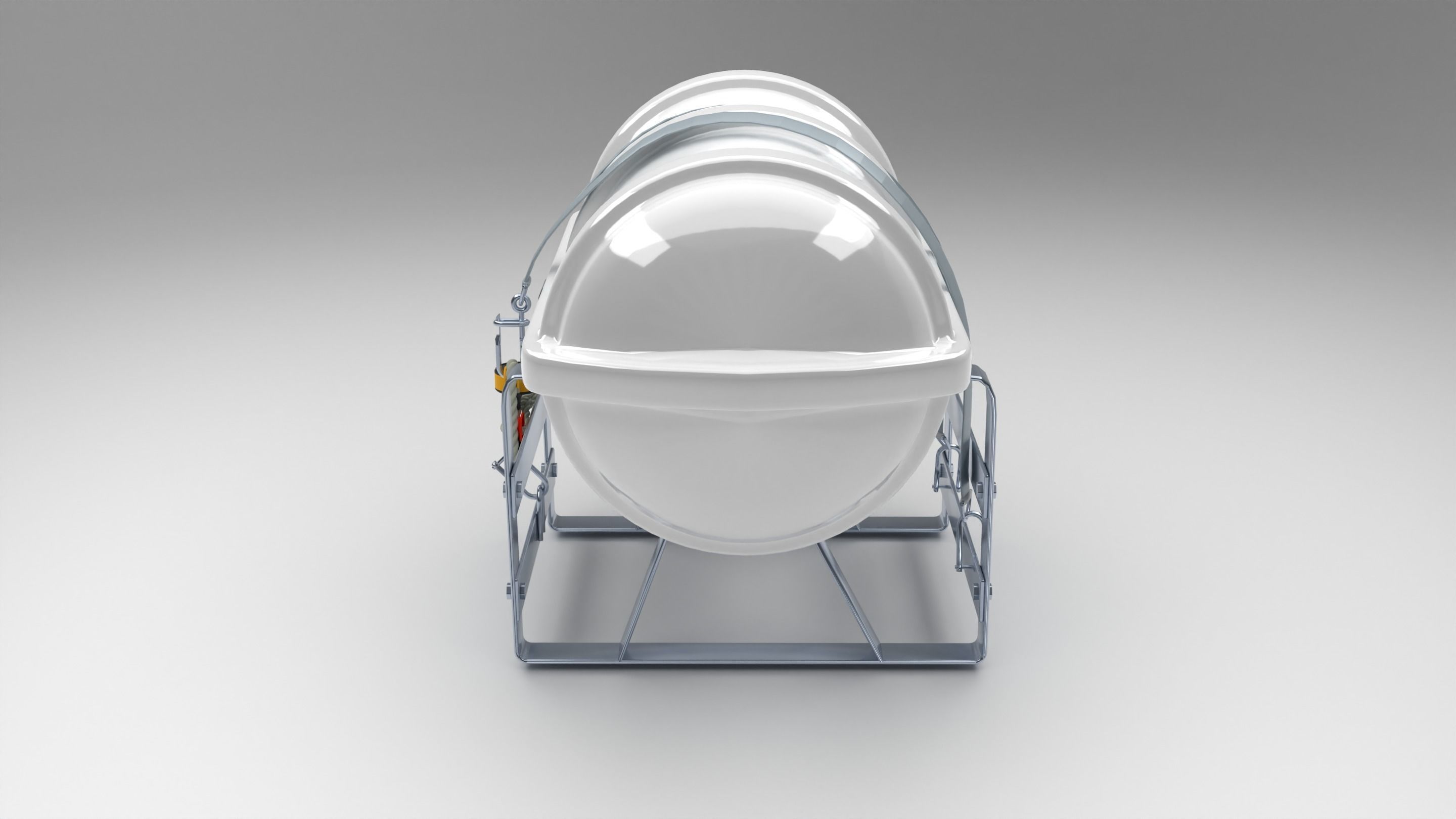 Liferaft with Stand 3D model_5