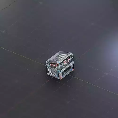 Sci-Fi Crate Box Container  Sci Fi  Object Space  013 Low-poly 3D model