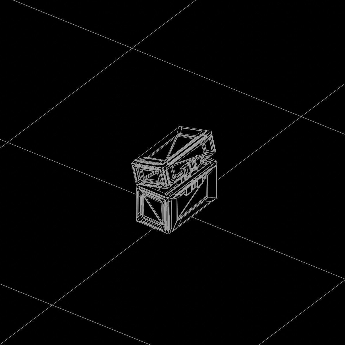 Sci-Fi Crate Box Container  Sci Fi  Object Space  012 Low-poly 3D model_4