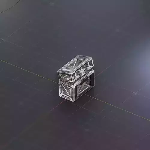 Sci-Fi Crate Box Container  Sci Fi  Object Space  012 Low-poly 3D model