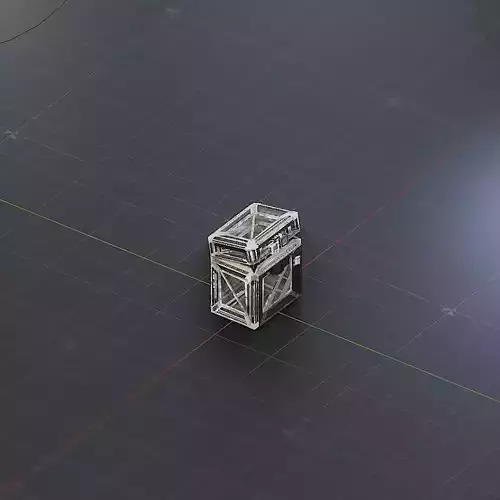 Sci-Fi Crate Box Container  Sci Fi  Object Space  010 Low-poly 3D model