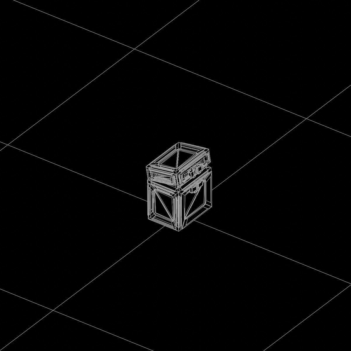 Sci-Fi Crate Box Container  Sci Fi  Object Space  010 Low-poly 3D model_4