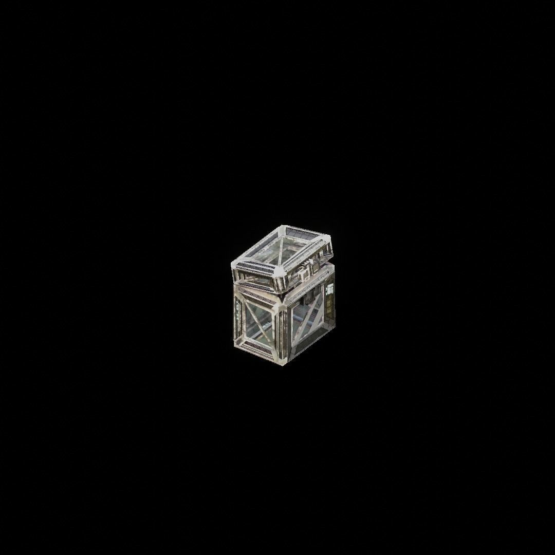 Sci-Fi Crate Box Container  Sci Fi  Object Space  010 Low-poly 3D model_2