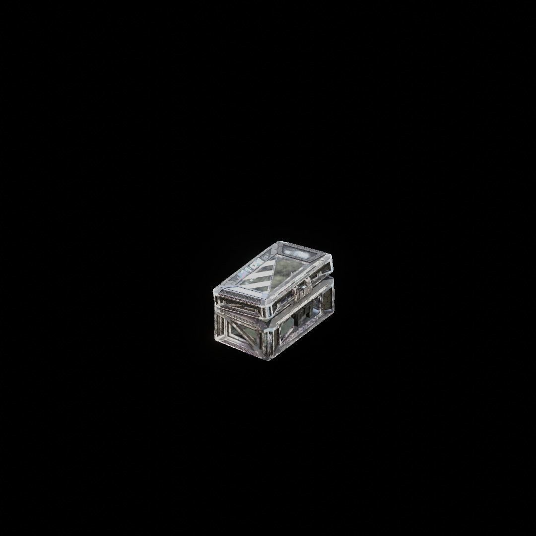 Sci-Fi Crate Box Container  Sci Fi  Object Space  09 Low-poly 3D model_2