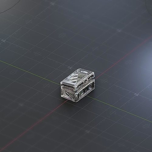 Sci-Fi Crate Box Container  Sci Fi  Object Space  09 Low-poly 3D model