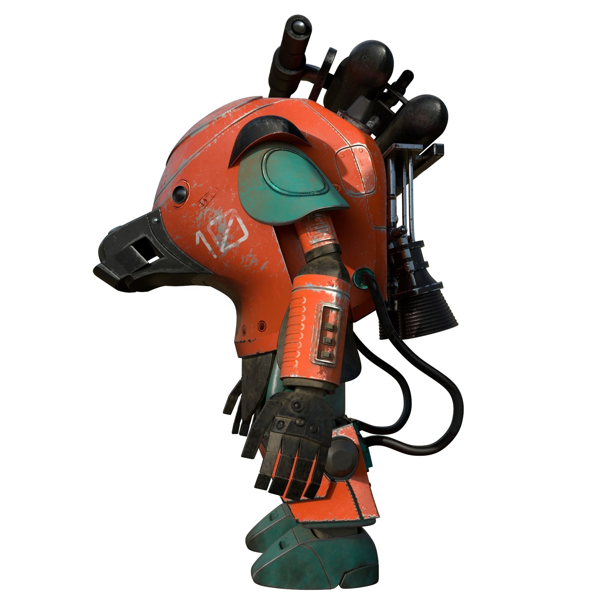 3D Robot Textured Model 3D model_3