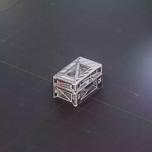 Sci-Fi Crate Box Container  Sci Fi  Object Space  06 Low-poly 3D model
