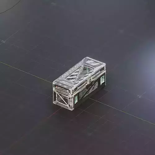 Sci-Fi Crate Box Container  Sci-Fi  Object Space  05 Low-poly 3D model Sci-Fi Crate Box Container  Sci-Fi  Object Space  05 Low-poly 3D model